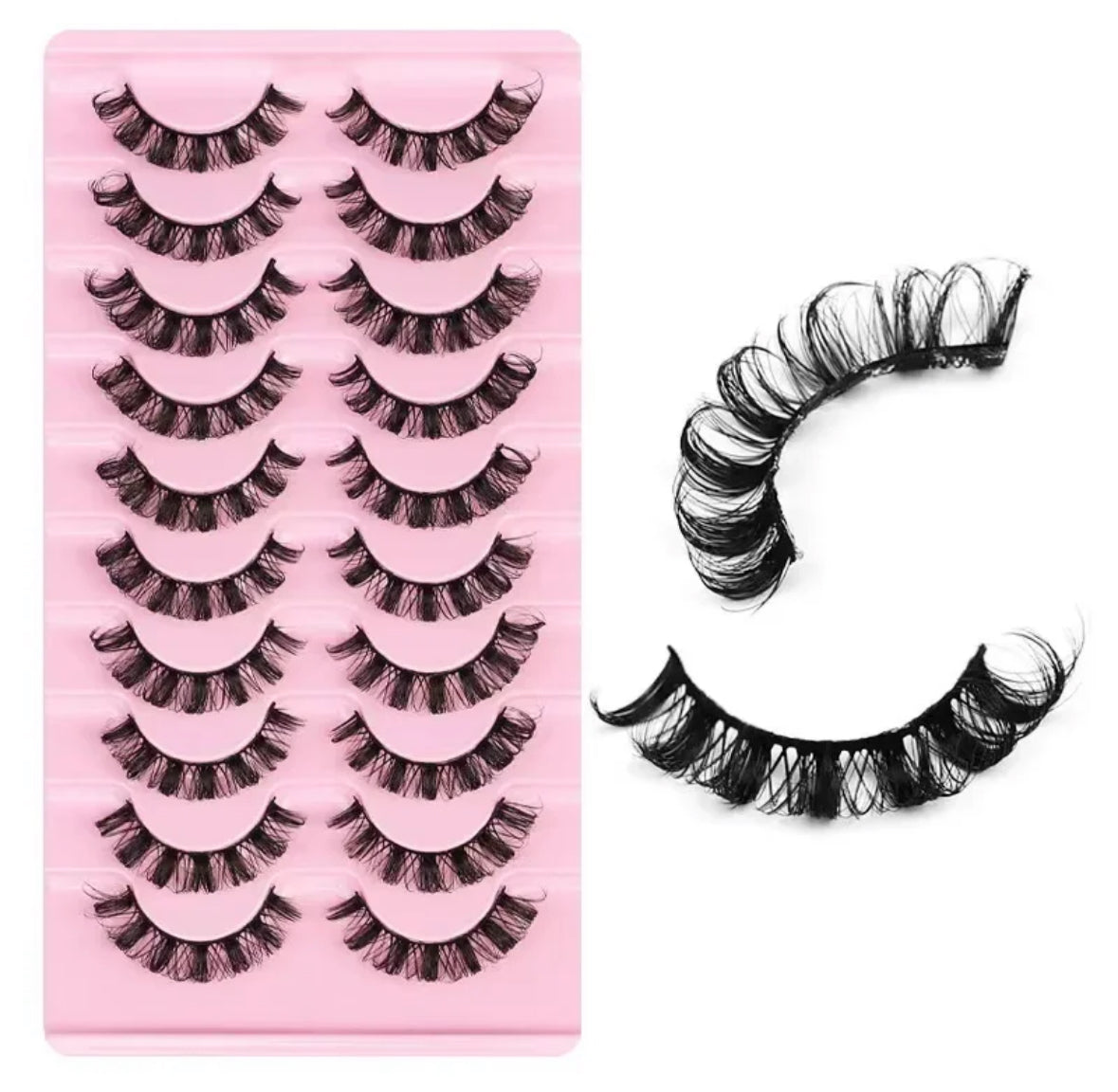 10Pairs 3D Mink Lashes russian strip lash Dramatic False Eyelashes Faux Cils Makeup Wholesale Fake Eyelash Extension