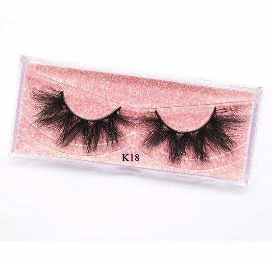 KEKEBAICHA 5D Mink Eyelashes Makeup Eyelashes 3D Mink Lashes Fluffy Soft Wispy Volume Thick Long Mink False Eyelashes K18 Lashes