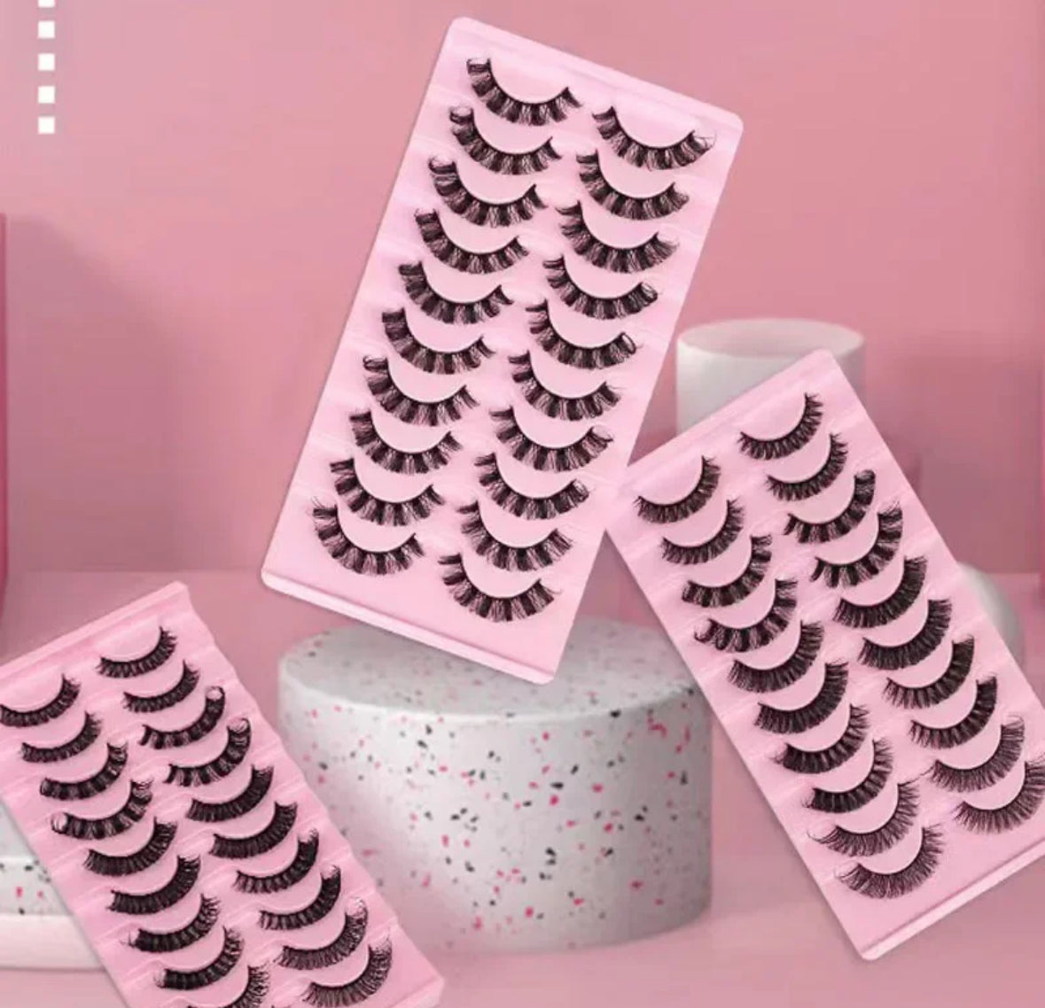 10Pairs 3D Mink Lashes russian strip lash Dramatic False Eyelashes Faux Cils Makeup Wholesale Fake Eyelash Extension